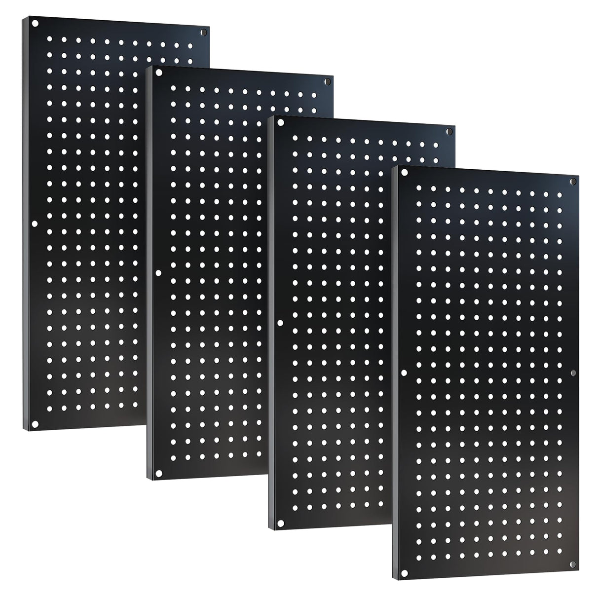 Chinrose Metal Pegboard Storage System, Garage Wall Organizer, Tool Storage Panels for Workbench (Black, 31.5"x15.75"-4PCS) Chinrose