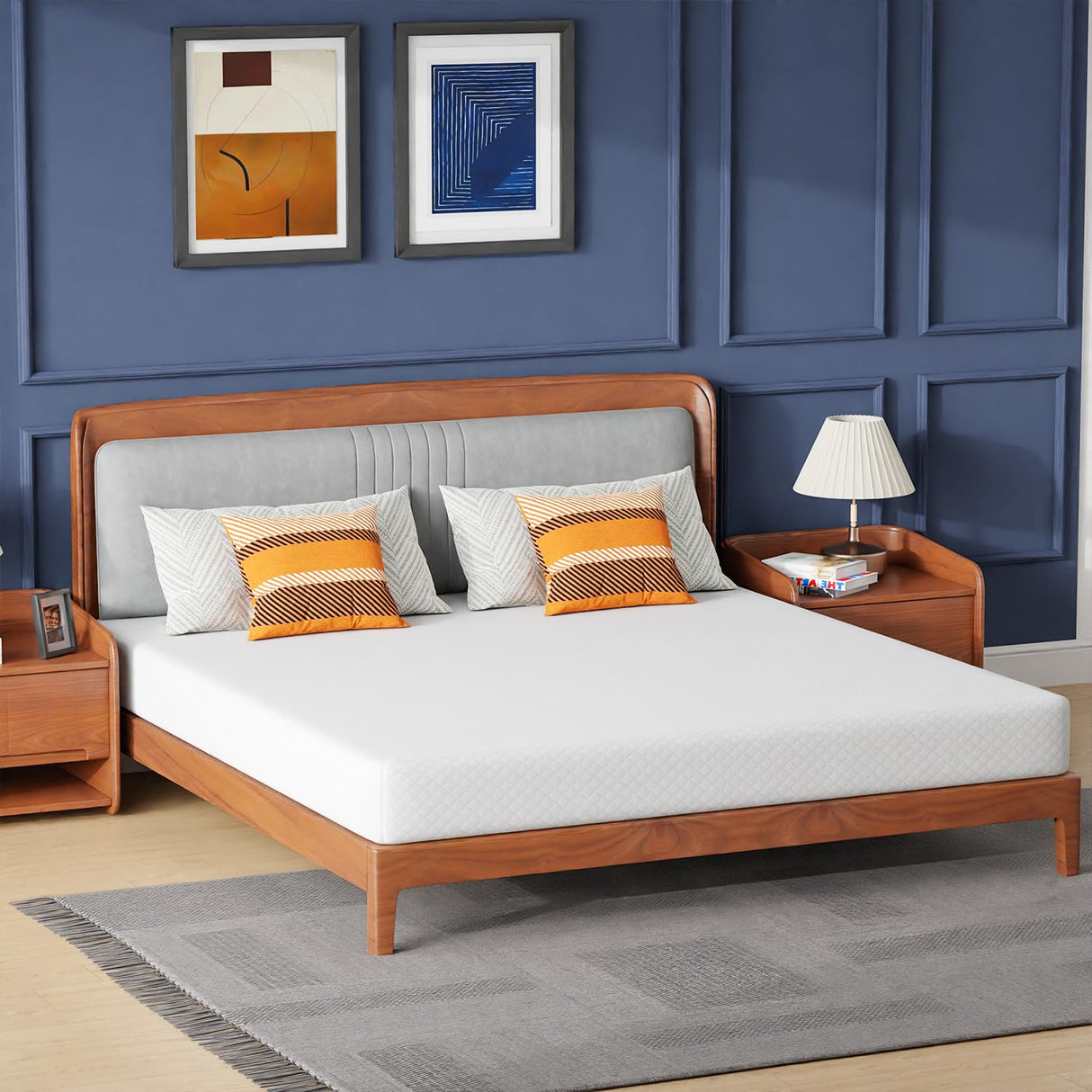 PayLessHere 8 Inch King Gel Memory Foam Mattress Fiberglass Free/CertiPUR-US Certified/Bed-in-a-Box/Cool Sleep & Comfy Support PayLessHere