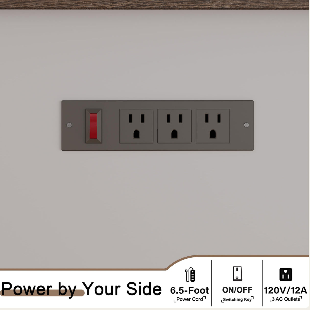 ChooChoo Farmhouse Console Table with Charging Station, 35.4 L x 17.7 D x 31.49 H Coffee Bar Cabinet with Storage, Sideboard Buffet Cabinet with Doors for Kitchen, Living Room, White ChooChoo