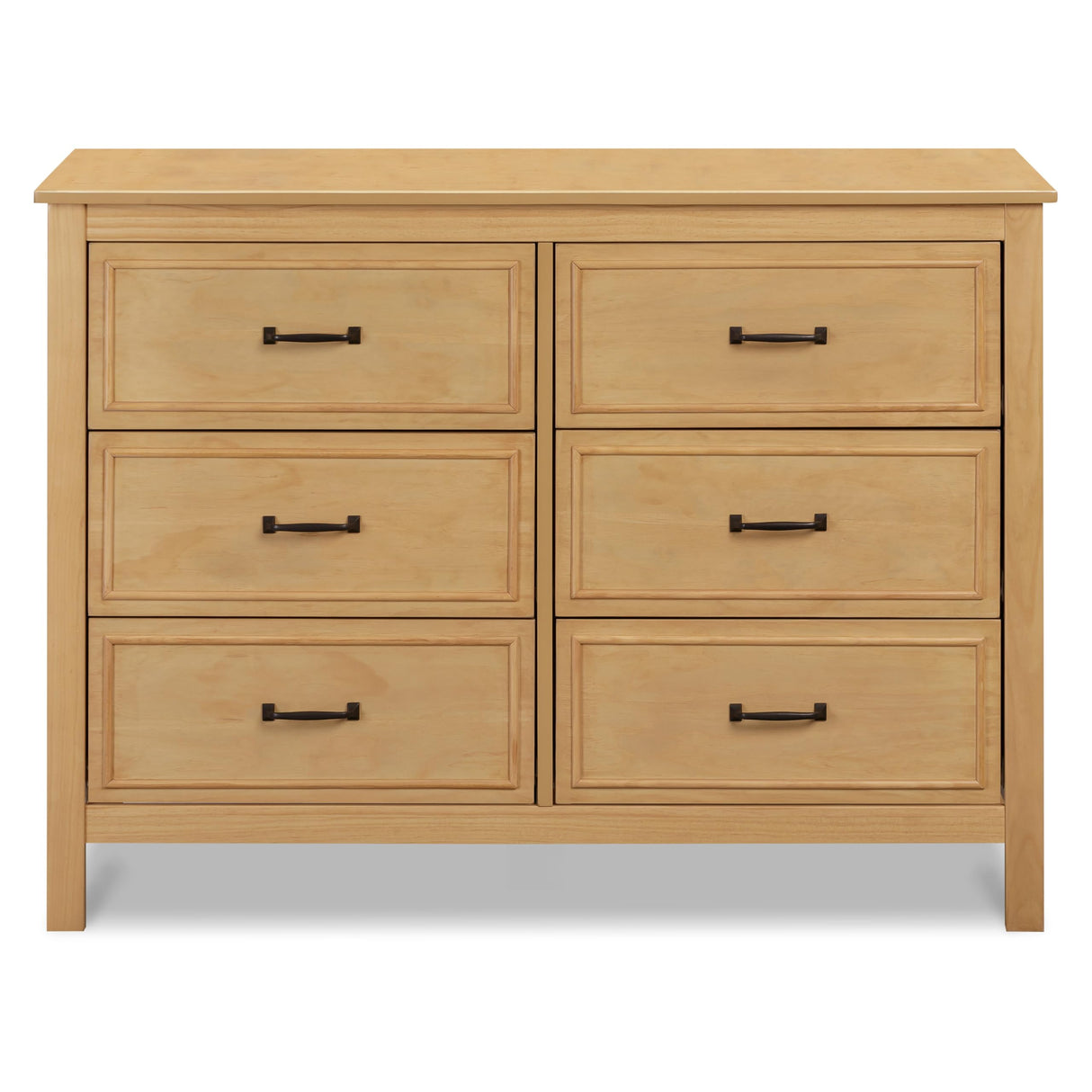DaVinci Charlie 6-Drawer Baby Dresser - Wooden Double Chest of Drawers for Kids, Boys and Girls - Multi-Purpose Storage Dresser for Bedroom, Nursery, Living Room & Hallway, Easy to Assemble - Honey DaVinci