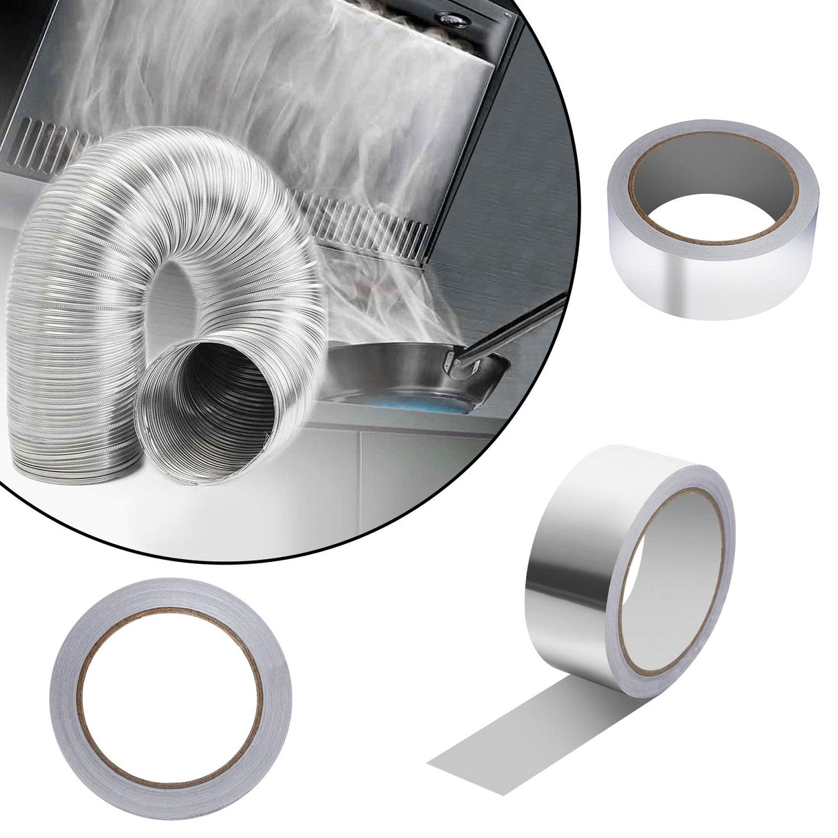 FCHO Car Sound Deadening Roller Metal Installation Tool 3 Pcs Seam Roller with 66 Feet Aluminum Foil Tape Finishing Sealing Tape, for Car Sound Deadening Installation FCHO