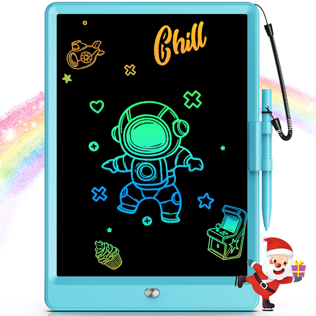 Bravokids Toys for 3-6 Years Old Girls Boys, LCD Writing Tablet 10 Inch Doodle Board, Electronic Drawing Pads, Educational Birthday Gift for 3 4 5 6 7 8 Years Old Kids Toddler (Blue) bravokids