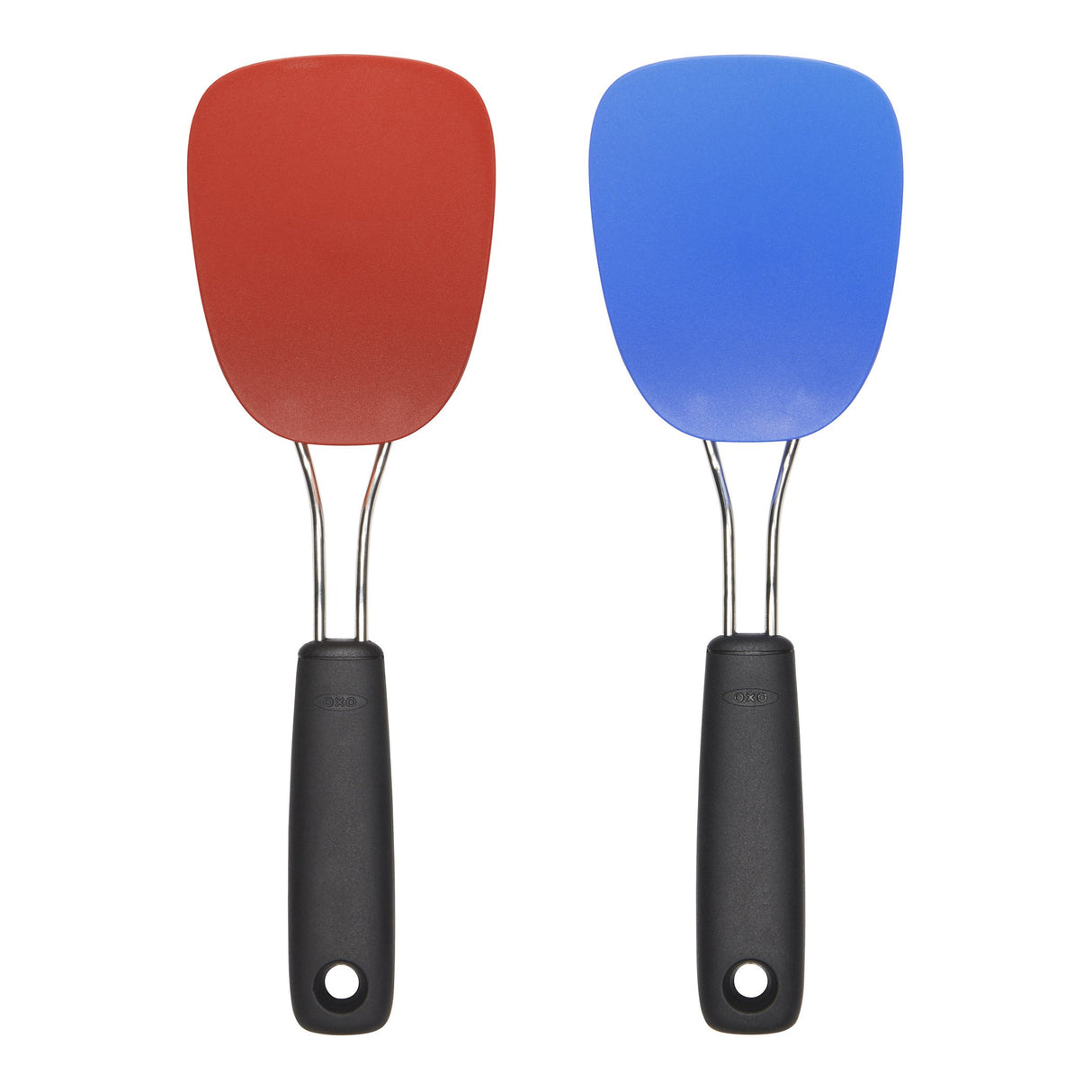 OXO Good Grips Nylon Flexible Turner Set, Red/Blue,10.65 x 3.15 x 2.45 inches OXO