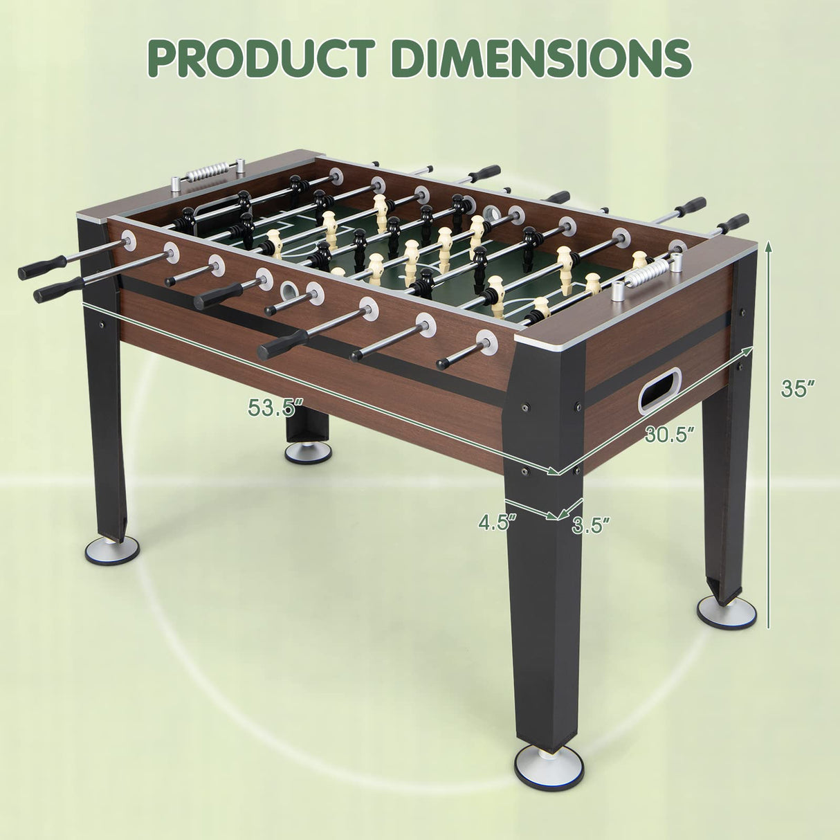 Giantex 54” Foosball Table, Foosball Table Adult Size with 2 Balls, Wood Football Table, Arcade Soccer Table Game for Kids, Game Room, Home, Office, Party Giantex
