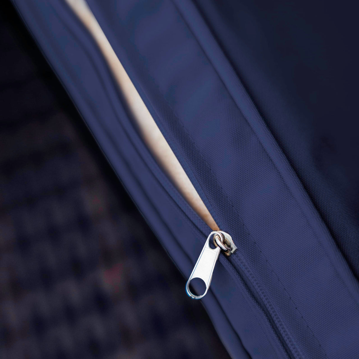 Nestl Wicker Outdoor Furniture Set - 3 Piece Patio Bistro Set (Brown/Navy) Nestl