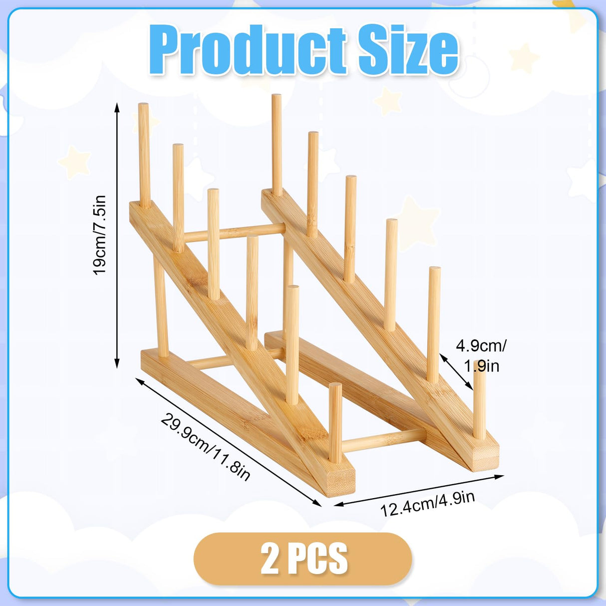 2pcs Wooden Puzzle Storage Rack, Slope Puzzle Display Stand Hold Up to 10 Sets Non-Skidding Puzzle Organizer Holder for Books Collection Lovers PEUTIER