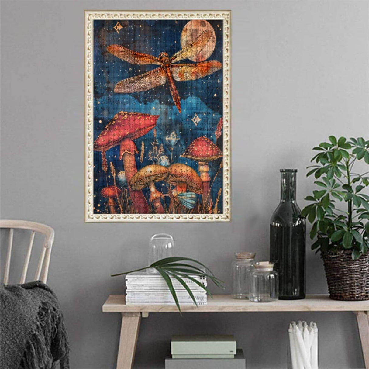 OLMZF Diamond Painting Kits for Adults, 5D Love Butterfly Diamond Art Kits for Beginners, Rose Beach DIY Full Drill Paint with Diamond, Home Wall Decor 8x12 inch OLMZF