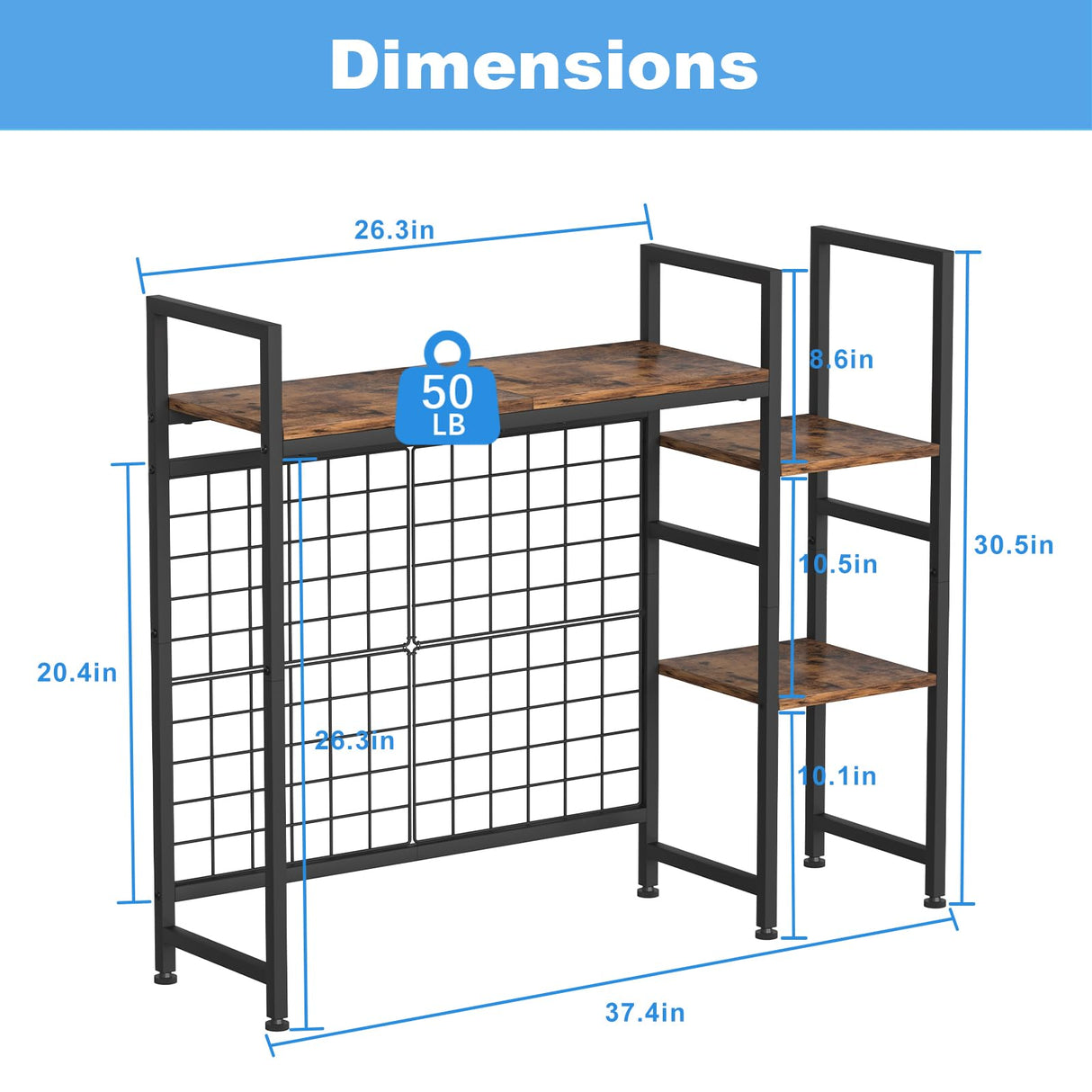 NOVIMANGO Desktop Shelf, Computer Desktop Bookcase, 37.4" Desk Bookshelf, Desk Hutch Organizer for Computer, 3-Tier Multipurpose Wood Desk Hutch Bookshelf NOVIMANGO