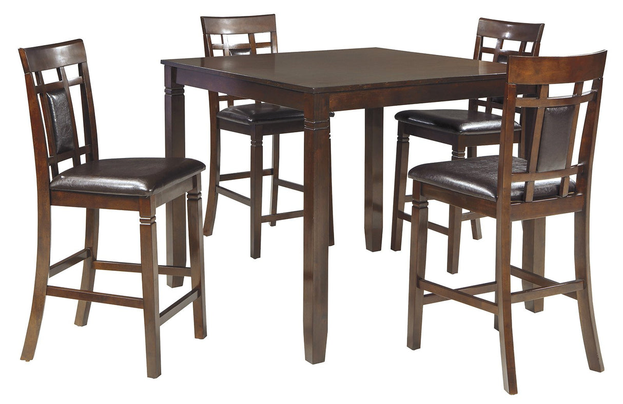 Signature Design by Ashley Bennox 5 Piece Counter Height Dining Set, Includes Table & 4 Barstools, Brown Signature Design by Ashley