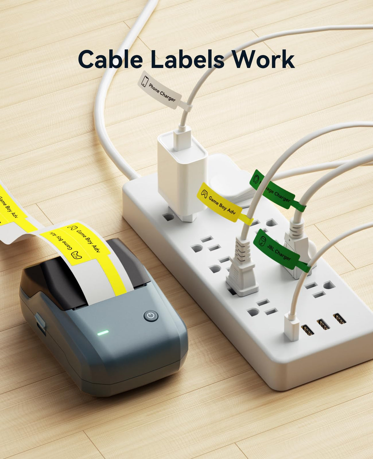 NIIMBOT B1 Label Maker Machine with Tape, Thermal Label Printer Easy to Use for Office Supplies, Home, Business, 2 Inch Label Maker with 2'' x1.18'' Labels-230pcs/Roll NIIMBOT