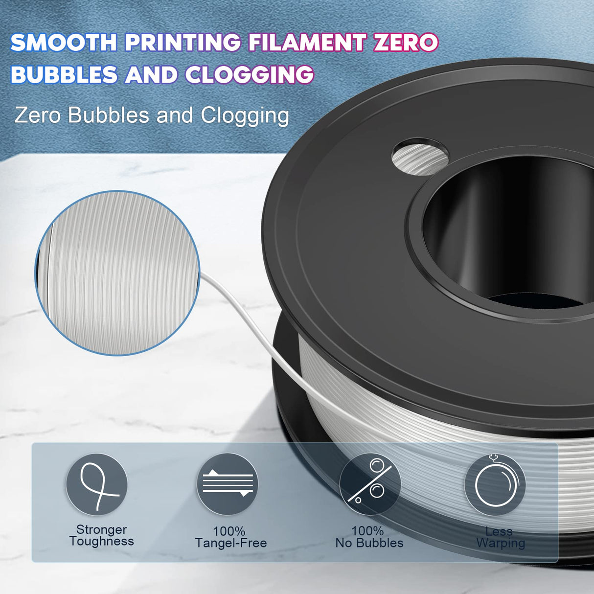 FAHKNS 3D Printer Filament PLA Glow in The Dark 1.75mm 3-D Printing Materials 3 Colors Bundle Print Filimate 1.75 mm Green Blue Purple Filiment Accuracy ±0.05mm Spool Vacuum Pack 250G Rolls Fillament FAHKNS