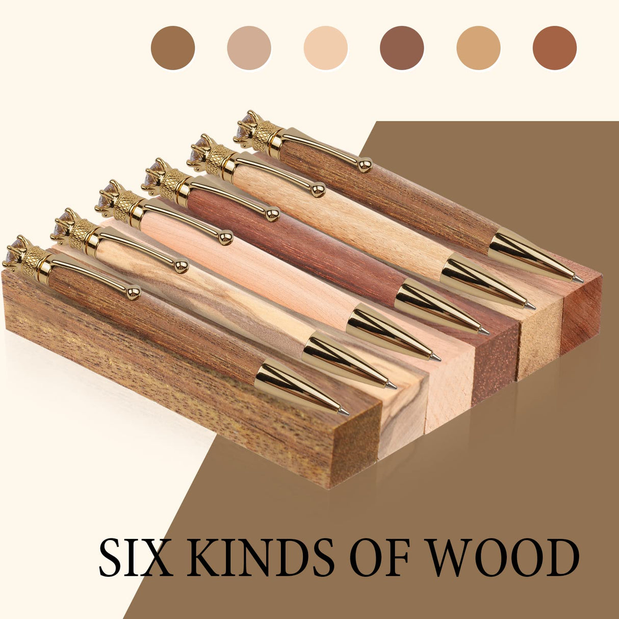 Sasylvia 30 Pieces Exotic Wood Blanks Pen Turning Supplies DIY Crafts Pen Turning Kit for DIY Crafts, 5 x 3/4 x 3/4 Inches(Textured) Sasylvia
