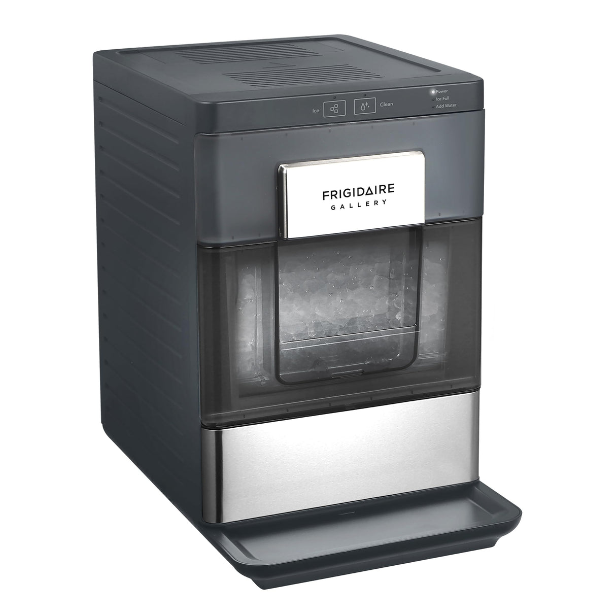 Frigidaire Gallery, 33 Lbs. Countertop Ice Maker, Nugget Shaped Ice, Stainless Steel Trim, Black Frigidaire