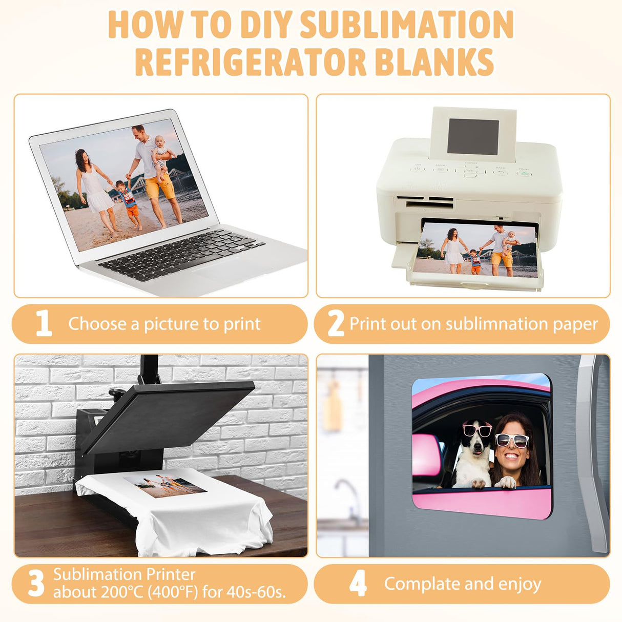 Flutesan 32 Pcs Large Sublimation Magnet Blanks Personalized Refrigerator Sublimation Blanks Include 16 Rectangle Blanks 16 Fridge Magnets for Office Kitchen Microwave Car Wall Decoration (5 x 7 Inch) Flutesan