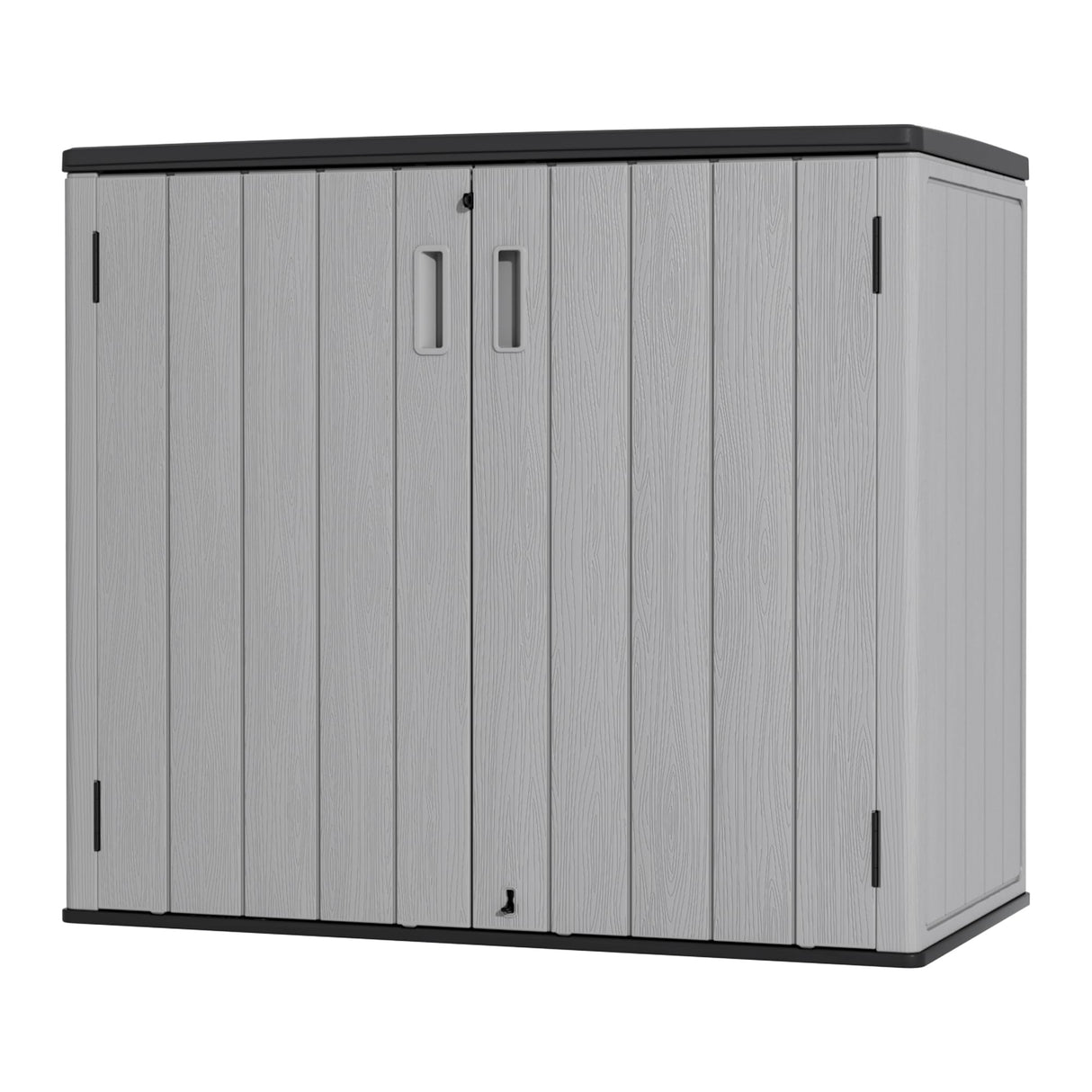 Mrosaa Large Outdoor Storage Box,Resin Sheds&Outdoor Storage Waterproof/Lockable,Outdoor Storage Cabinets for Balcony,Garage,Backyard (37Cu.ft-Pale Grey) Mrosaa