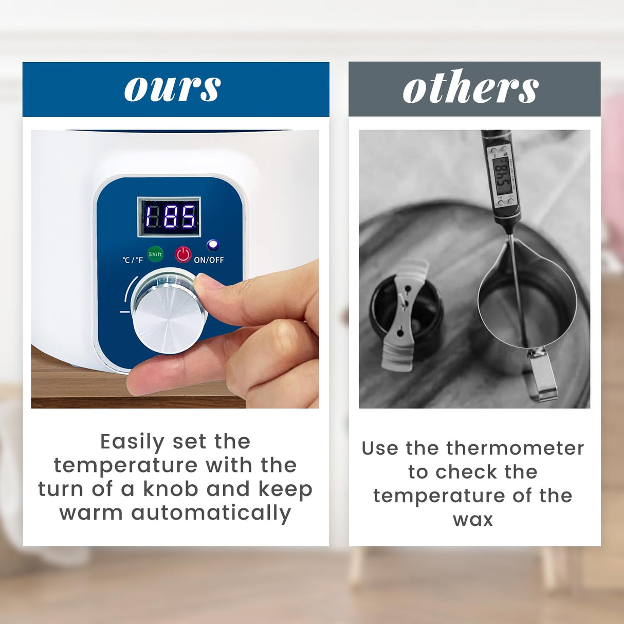 Digital Candle Melting Pot with Spout, Electric Wax Melter with Temperature Control for Candles Making, Wax Melting Machine with Adjustable and Constant Temperature Function Handnatur