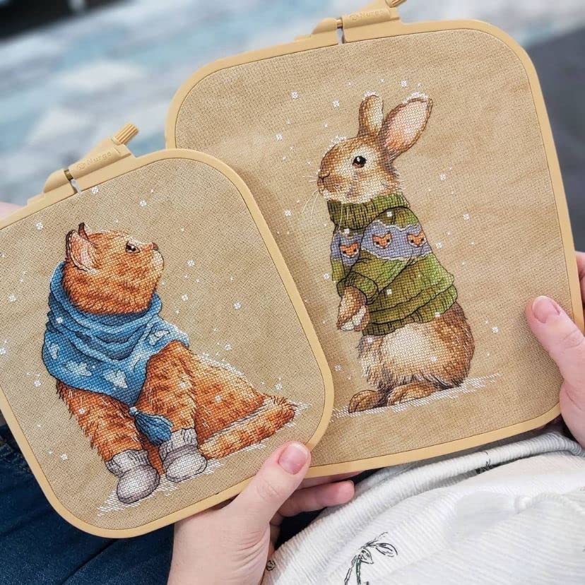 Nurge Adjustable Embroidery Table Stand and Embroidery Hoop Small-Medium , Cross Stitch Hoop Stand, Embroidery Hoop Holder. Hand Polished Natural Wood (Stand + No:2-3) Nurge