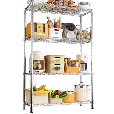 MODCART Storage Shelves, 36" L x 14" W x 54" H Heavy Duty Garage Wire Shelving Unit Loads 1400LBS, 4-Tier Adjustable Metal Industrial Utility Shelf Rack for Kitchen, Laundry Room, Basement