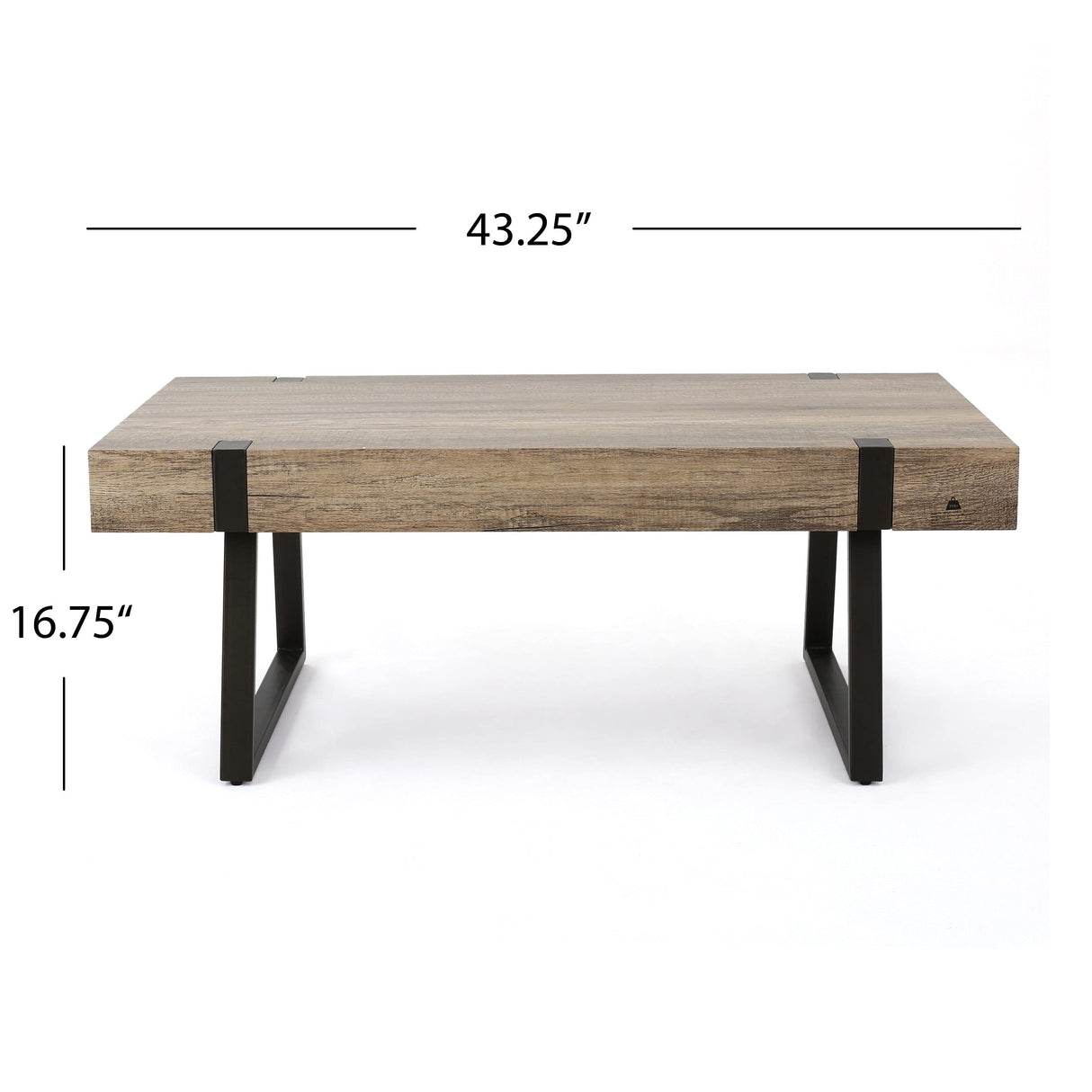 Christopher Knight Home Abitha Faux Wood Coffee Table, Canyon Grey, 23.60 in x 43.25 in x 16.75 in Christopher Knight Home