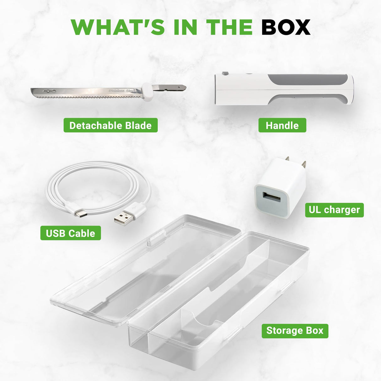 NutriChef Cordless Electric Knife | Easy to Use Constant ON/OFF Safety Function Button | Carve Turkey, Meats, Poultry, Bread, Cheese & More | Lightweight with Contoured Grip Handle | White & Grey NutriChef