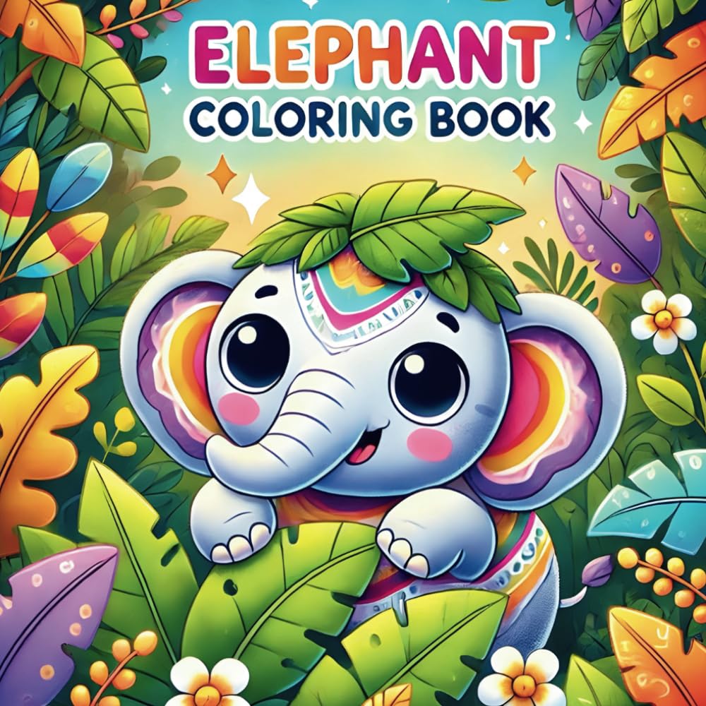 Elephant Coloring Book: An Interactive Elephant Coloring and Activity Book Featuring 50 Fun Facts, Educational Content, and Engaging Coloring Pages for Children Aged 4-8 Majosta