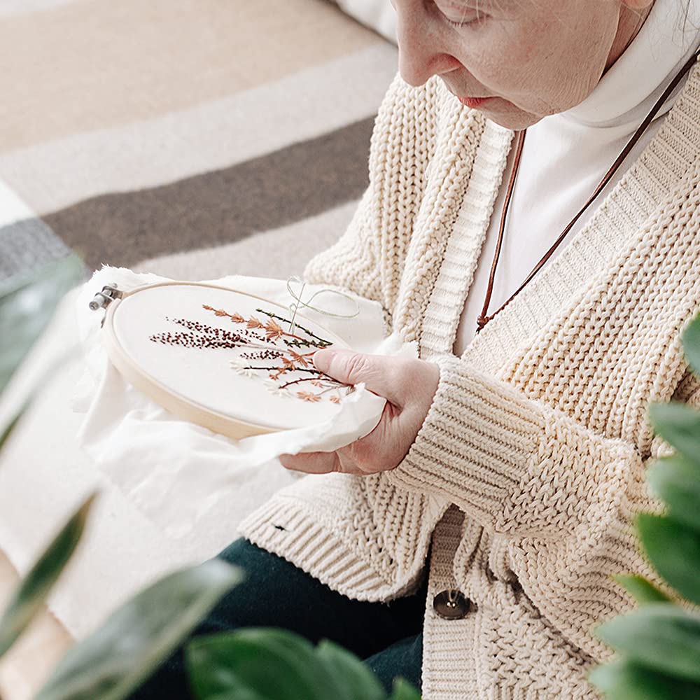 Caydo 6 Pieces Embroidery Hoop Set Circle Cross Stitch Hoop Ring 4 inch to 10 inch for Embroidery and Cross Stitch Caydo