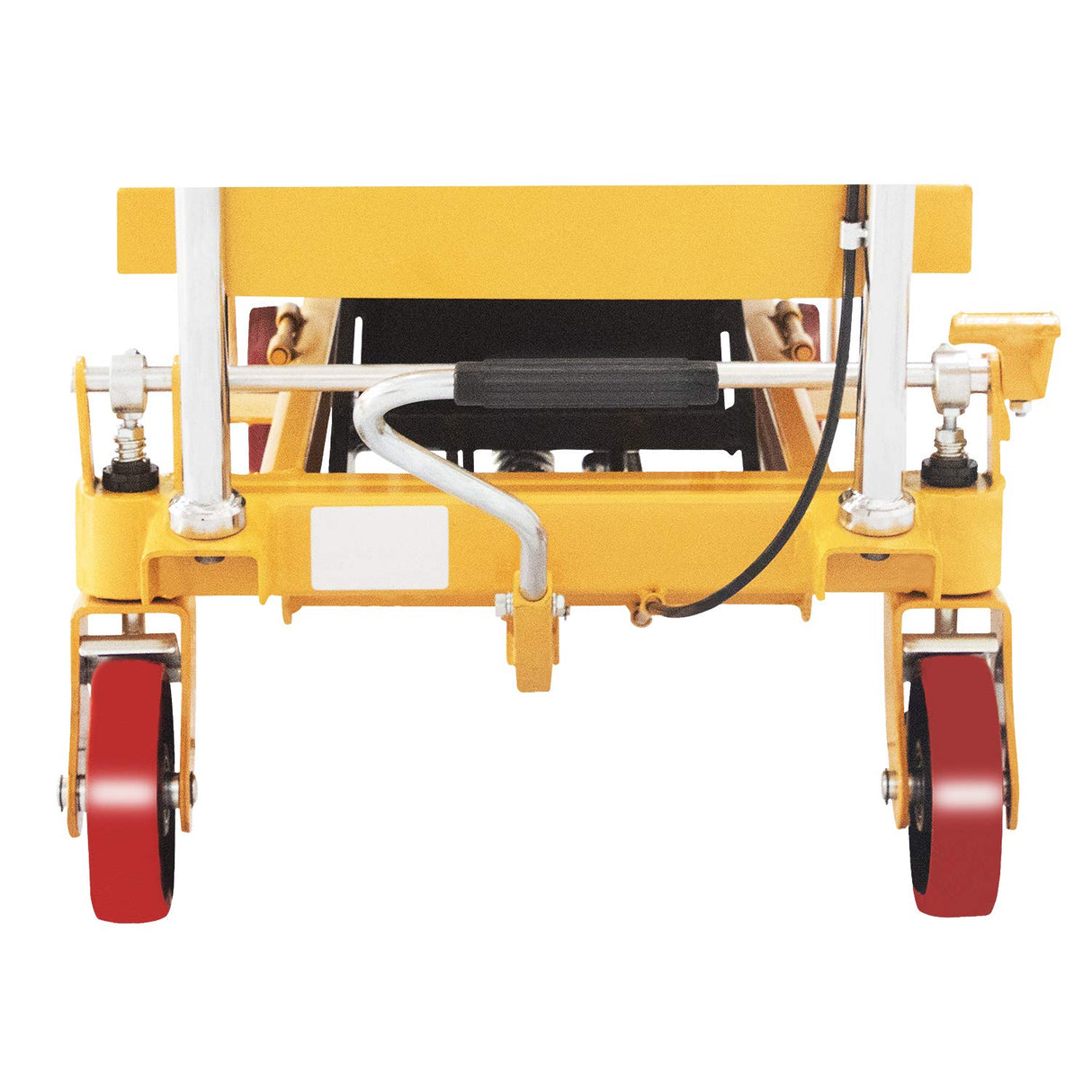 APOLLOLIFT Hydraulic Lift Table, 1760lbs Capacity 39.5" Lifting Height, Single Scissor Lift Table Cart with 4 Wheels and Safety Back Guard for Material Handling and Transportation APOLLOLIFT