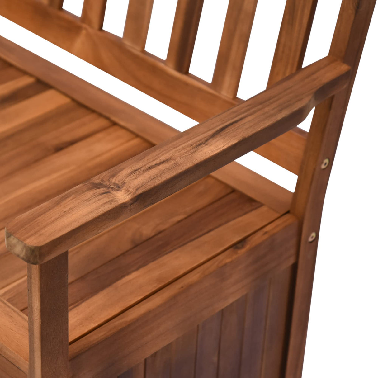 Outsunny Teak 41 Gallon Outdoor Storage Bench with Waterproof Lining and 2-Seat Capacity Outsunny