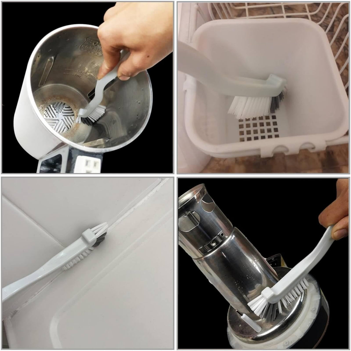 JIANYI Kitchen Scrub Brush, Angle Cleaning Brush, Right Angle Scrub Brushs for Sink Household Dish Pot Pan Edge Corners, Upgraded Stiff Brushes for Small Space Crevice Cleaning with Stiff Bristle JIANYI