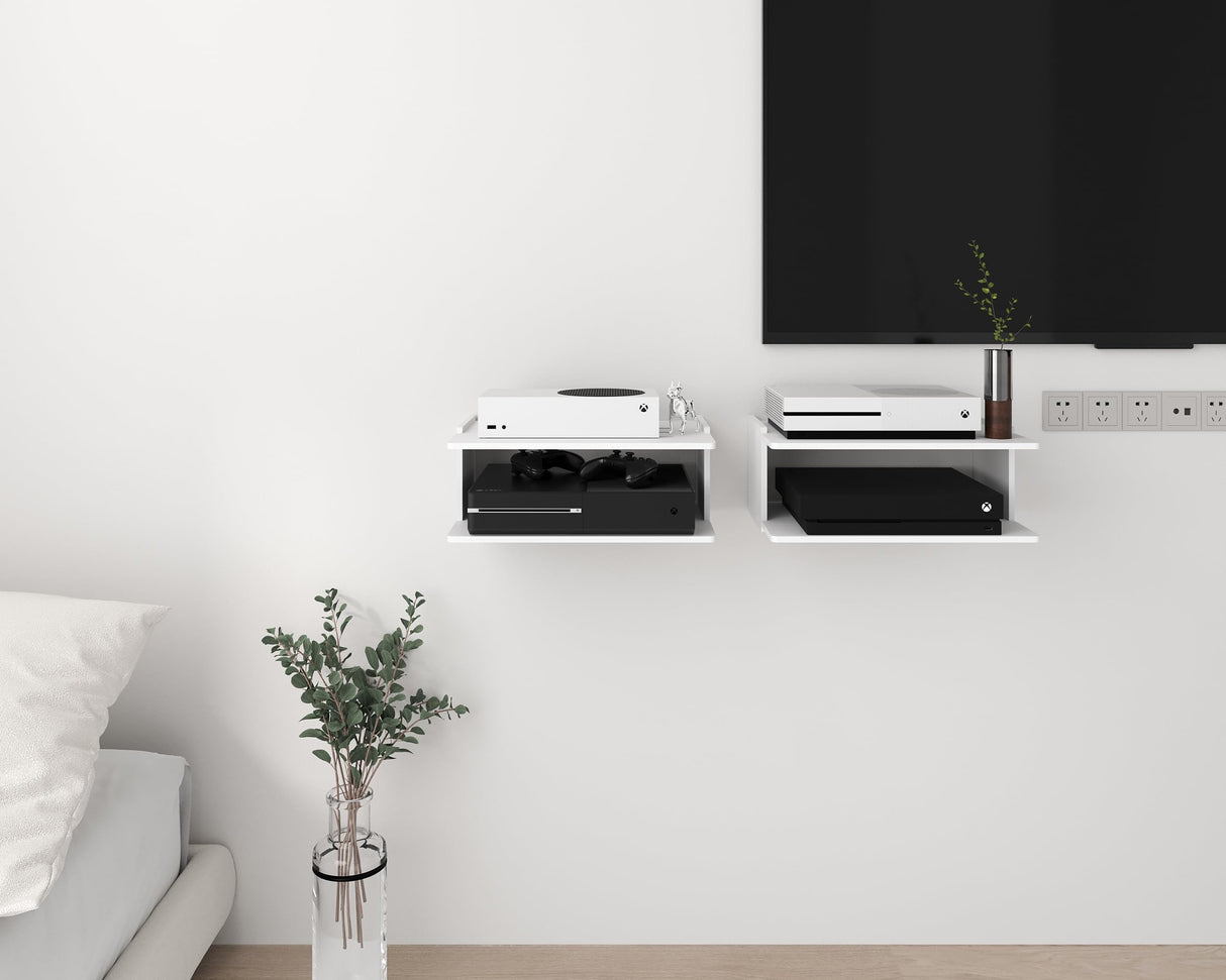 AREAJD Floating Under TV Game Shelf Stand for Xbox Series S/X, Projector/Router/Entertainment Center, Projector Holder Accessories AREAJD