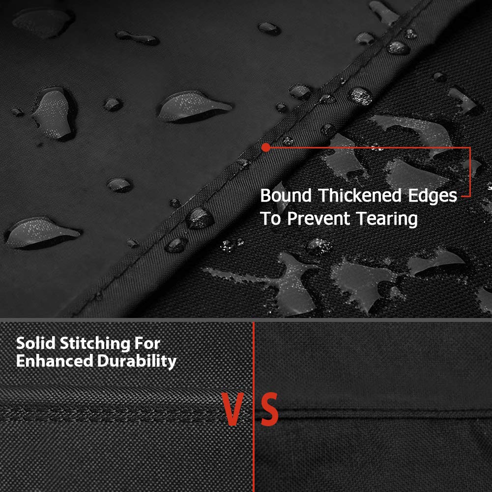 iCOVER Grill Cover- 82 Inch 600D Heavy-Duty Water Proof Patio Outdoor Black Canvas Oversize BBQ Barbecue Smoker Grills Covers G21607 for Weber Char-Broil Brinkmann Holland Napoleon JennAir i COVER