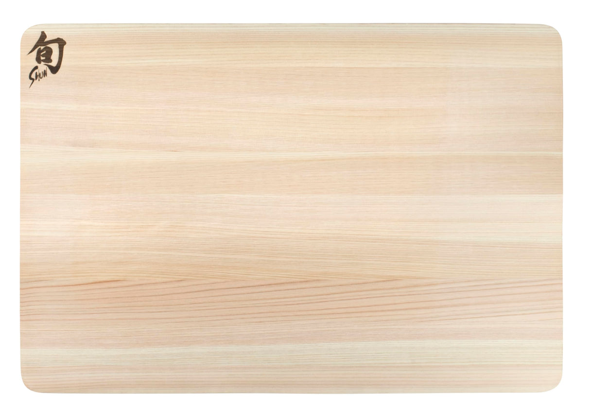 Shun Cutlery Medium Hinoki Cutting Board, 15.75" x 10.75" Medium Wood Cutting Board, Medium-Soft Wood Preserves Knife Edges, Authentic, Japanese Kitchen Cutting Board Shun