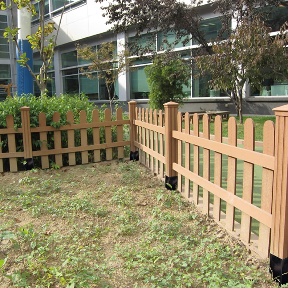 ARIFARO Fence Post Anchor 36 inch Ground Spike Heavy Duty Metal Black Powder Coated Fence Stakes Post,4x4 inch(3.5 x3.5 inch inner) Pack of 4 ARIFARO