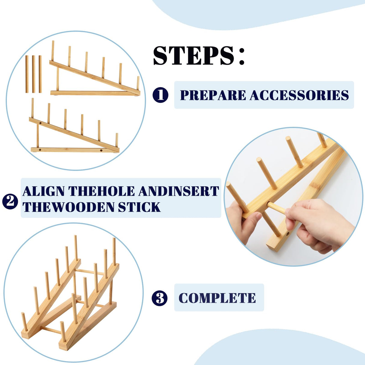 Gjulrfu 2-Piece Wooden Puzzle Storage Rack, Holder for Easel Board, Adult Puzzles Organizer Shelf gjulrfu