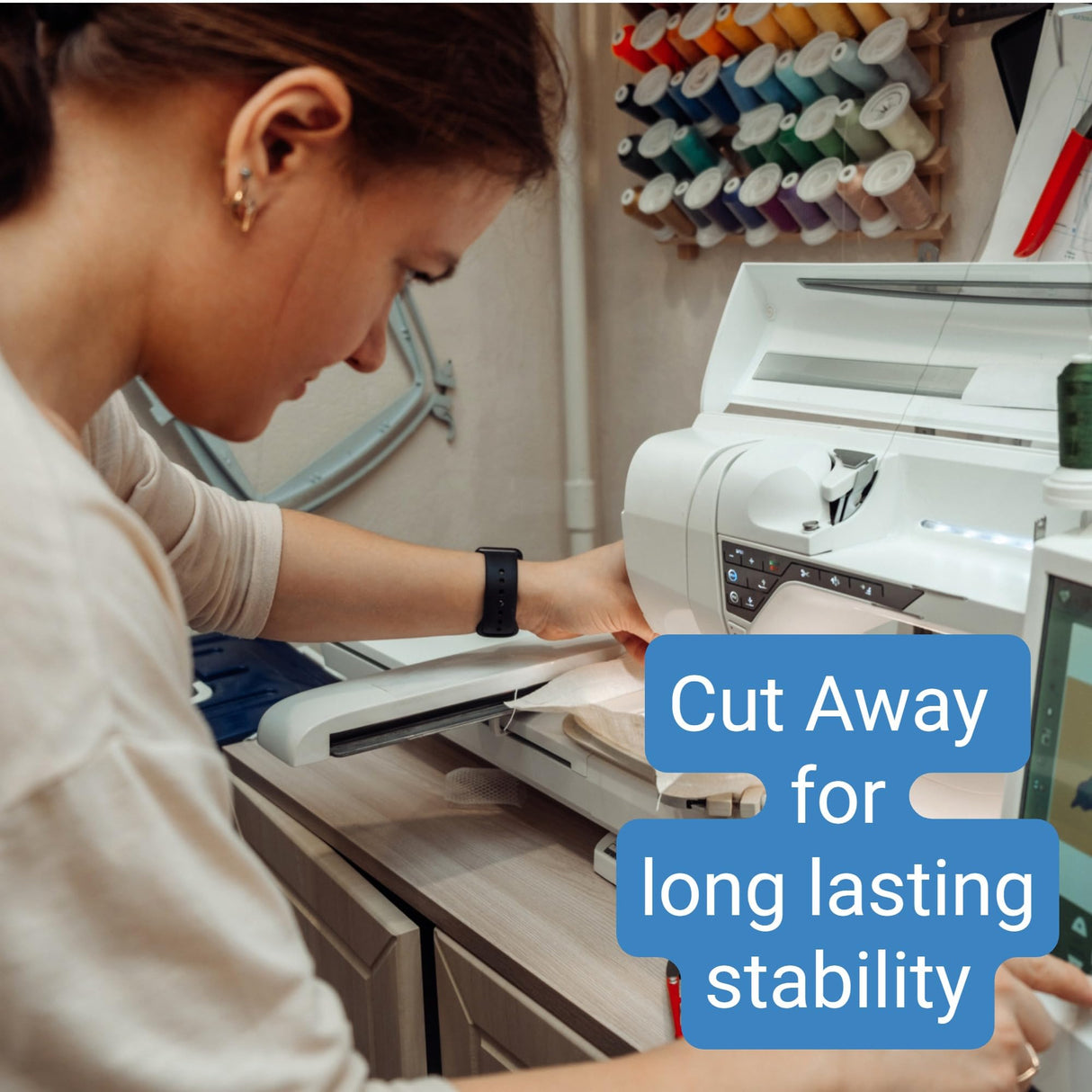 Cut Away Embroidery Stabilizer Roll 12" x 50 Yd – 2.5 oz Cutaway by H.B.I. Products HBI H.B.I. PRODUCTS