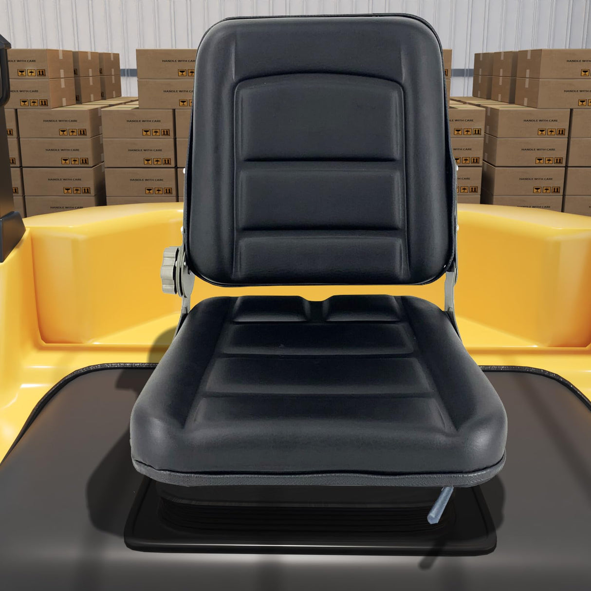 CDZHLTG Forklift Seat Suspension Tractor Seat with 140° Adjustable Back Angle fit Excavator, Forklift, Tractor, Skid Loader, Backhoe Dozer Telehandler, Heavy Mechanical Seat - Black CDZHLTG