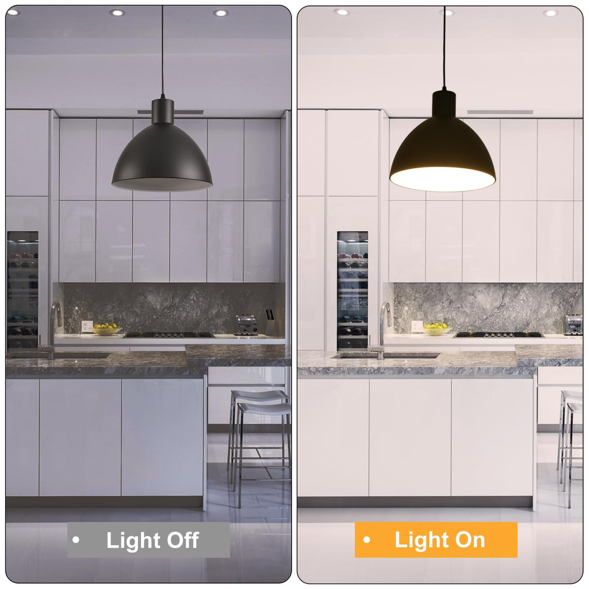 GRUSTRUST 2 Pack Dome Pendant Light, Black Vintage Chandelier Farmhouse 12" Large Pendant Light, Modern Adjustable Hanging Light Fixture,for Kitchen Island,Industrial Dining Room,Coffee Bar GRUSTRUST