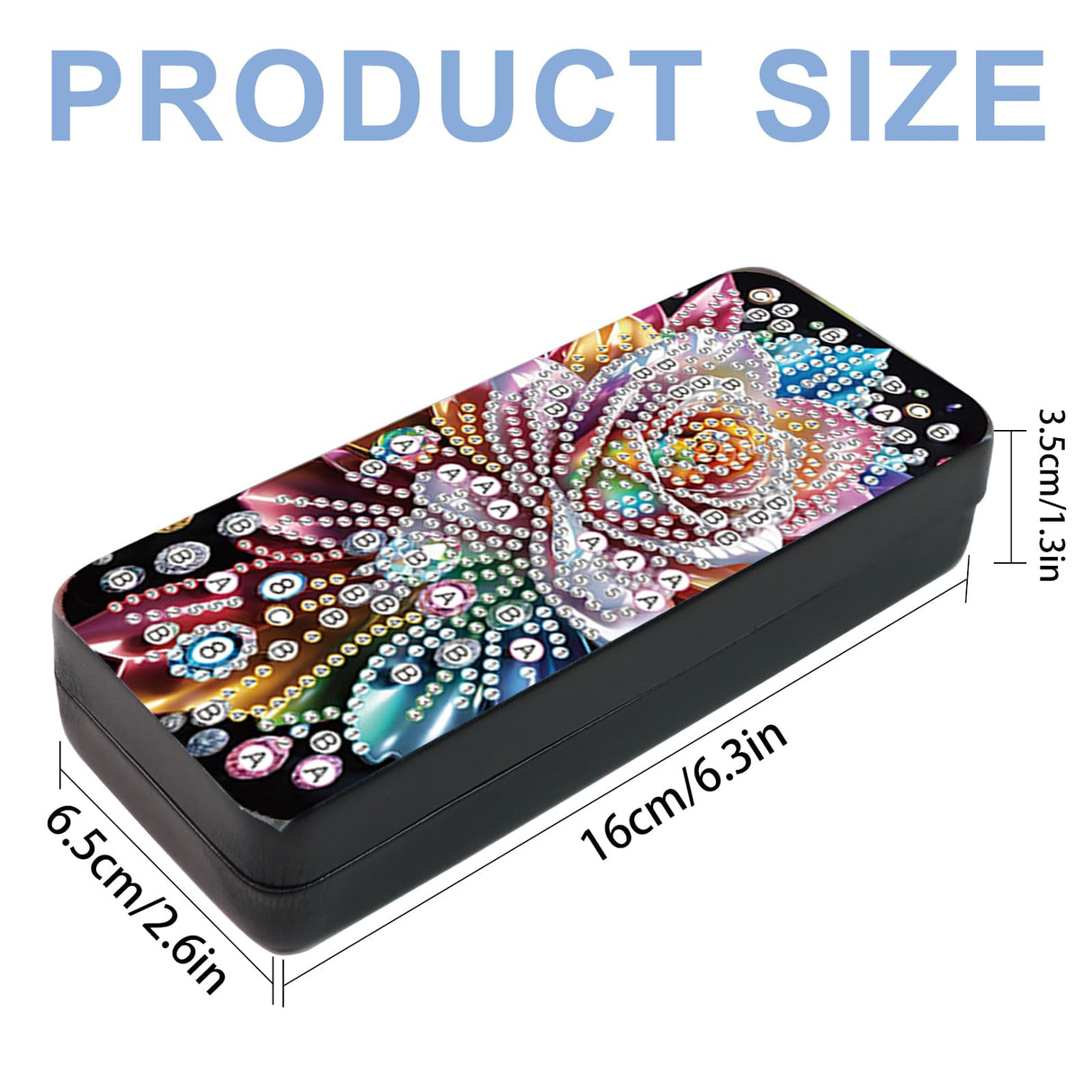 JZHYOAN Diamond Art Painting Eye Glass Case Portable Sunglasses Glasses Storage Box DIY Flower Travel Sunglass Handmade 5D Diamond Art Kit for Adults Gift Indoor Outdoor JZHYOAN