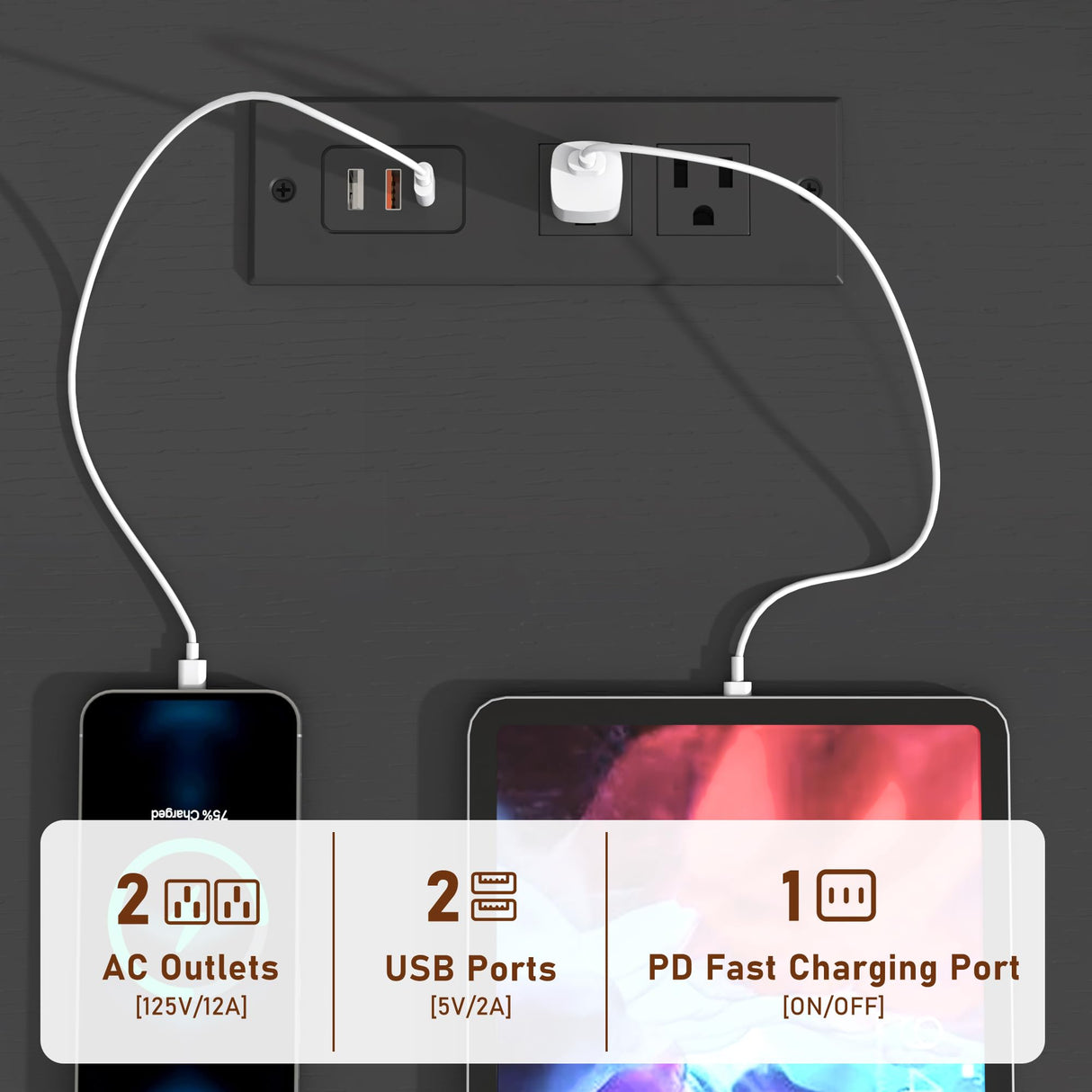 Black Dresser for Bedroom, 63 Inch Long 9 Drawers Dresser with Charging Station, Modern Large Wood Chest of Drawers Handle Free for Bedroom, Living Room, Entryway, Hallway, Black jiteentarou