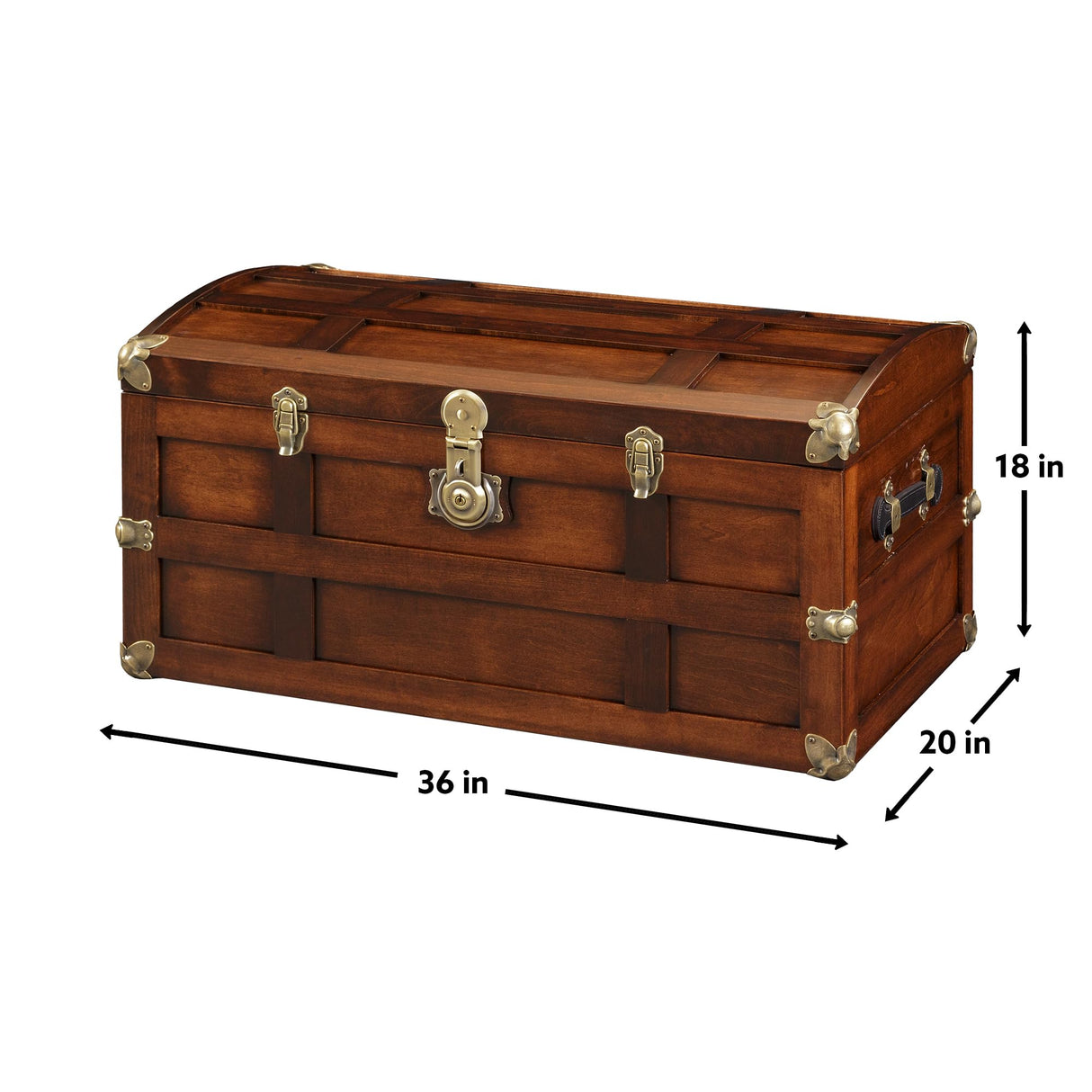 Tradition Craft Steamer Trunk Hope Chest for Blankets, Amish Hand-Crafted in USA Maple, 36" Large Blanket Storage Trunks Bedroom Trunk or Blanket Trunk w/Cedar Tray & Brass Lock Tradition Craft