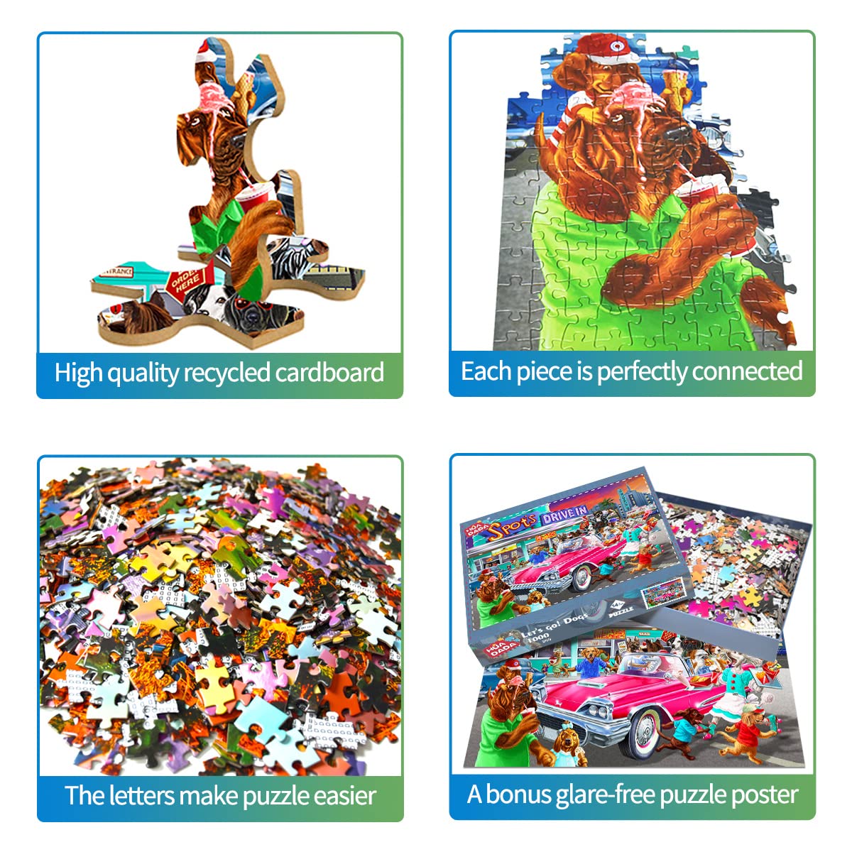 Jigsaw Puzzles for Adults 1000 Piece Puzzle for Adults 1000 Pieces Puzzle 1000 Pieces-Dog Puzzles for Adults HUADADA