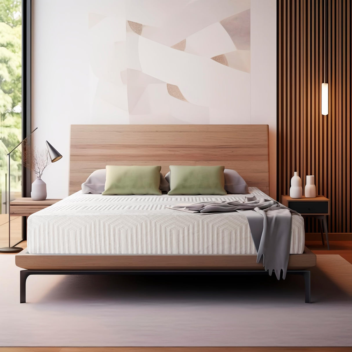 Planet Sleepings 8 Inch King Memory Foam Mattress, Gel Foam Mattress with Breathable Cover, Bed in a Box CertiPUR-US Certified, Covered Mattress Wave Mattress Planet Sleepings