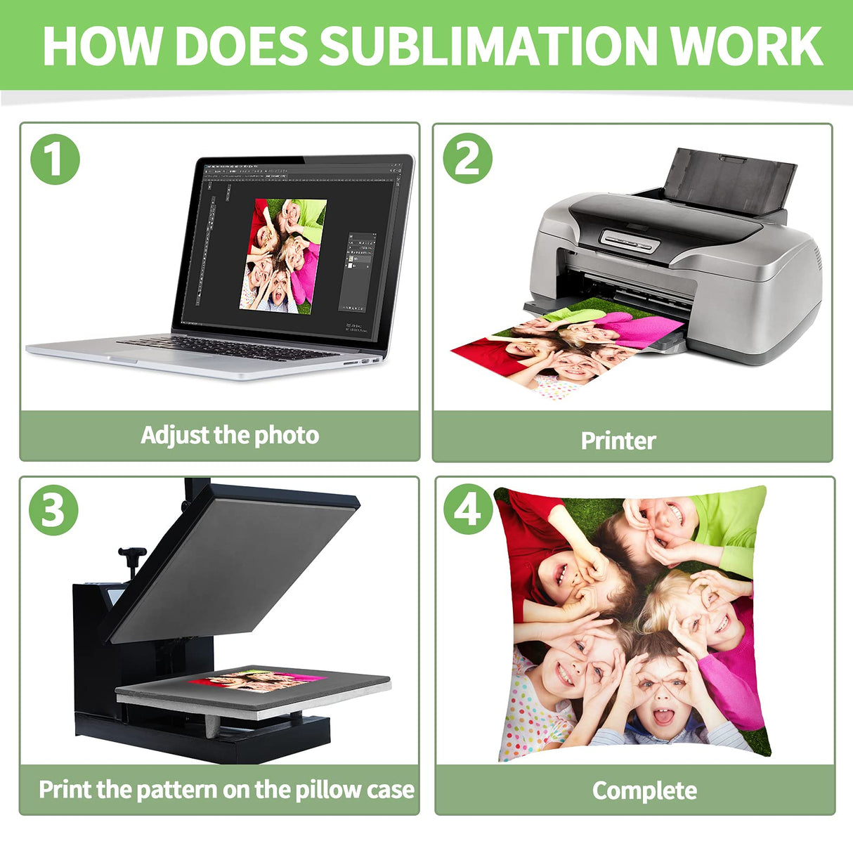 Tatuo 20 Sublimation Pillow Covers Blank Polyester Throw Pillow Covers 17.7 x 17.7 Inch Heat Transfer Pillow Covers with Zipper for Sublimation Printing Couch No Pillow Insert Tatuo