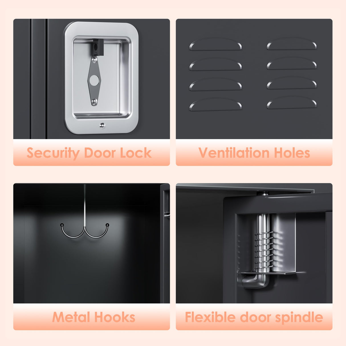 SPKAPO Metal Locker for Employees,Steel Storage Locker Cabinet with 12 Doors,Locker Storage Cabinet for School Office Gym Bedroom,Assembly Required (12 Door-Dark Grey)… SPKAPO