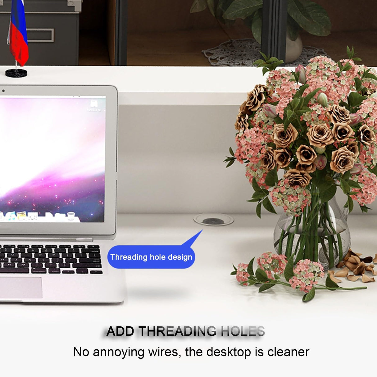 ZXCASDF Modern Reception Desk,Retail Checkout Counter Desk Receptionist Table,Front Office Desk,Front Desk with Cable Grommets,Salon Reception Desk,mostrador para negocio(B,60 * 38cm/23.6 * 15in) ZXCASDF