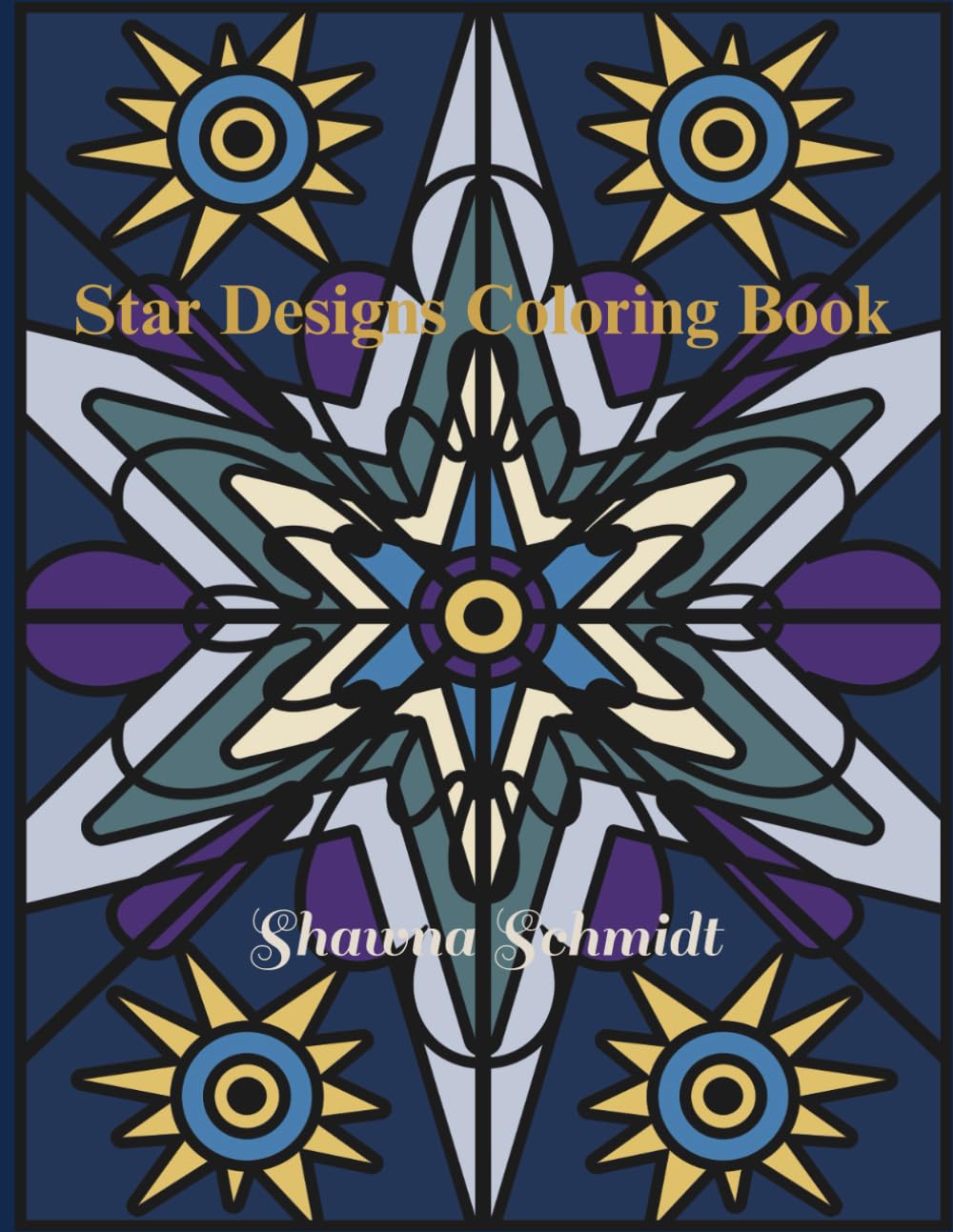 Star Designs Coloring Book WoodArtSupply