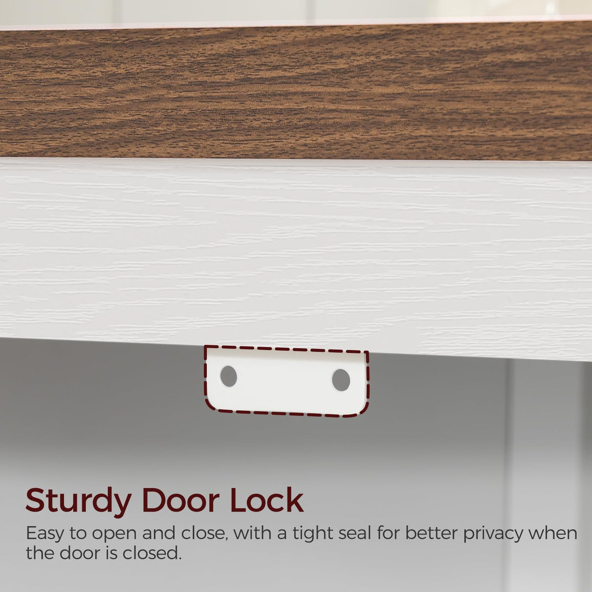 MAHANCRIS Farmhouse Nightstand with Charging Station, 24" Large End Table with Barn Door and Adjustable Storage Shelf, Square White Nightstand, Rustic Bedside Table for Bedroom, Living Room MAHANCRIS