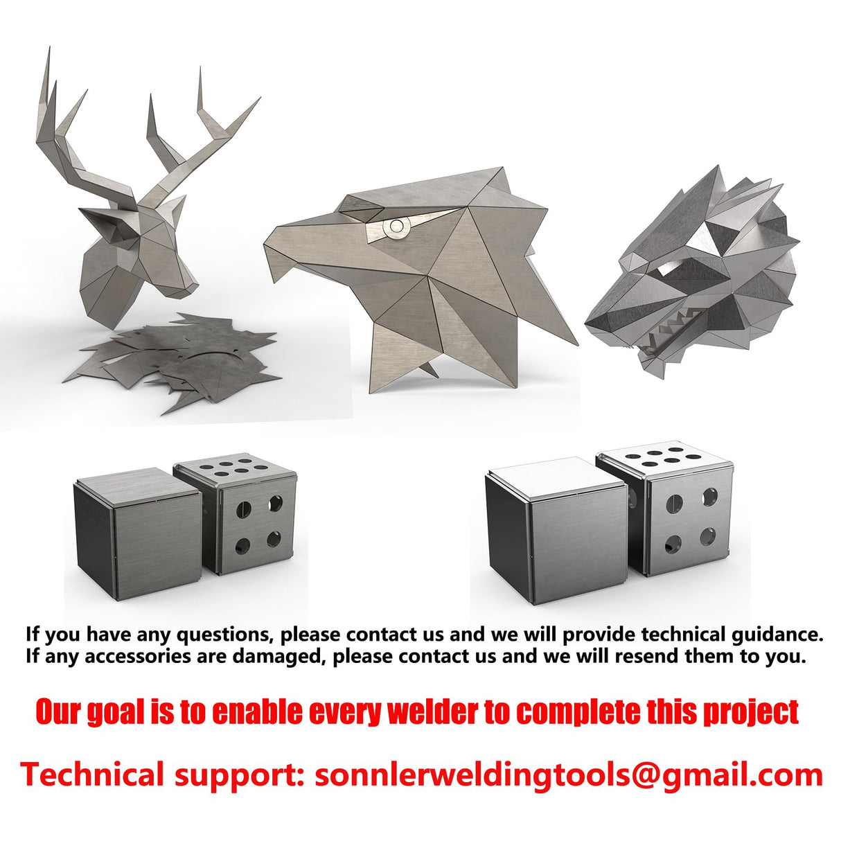 Deer Head Mild Steel welding practice kit, Welding Coupons, Welding Training Metal plates Suitable For TIG, MIG, Gas, Arc, Stick, DIY Welding Practice Kit(15 pcs) SONNLER