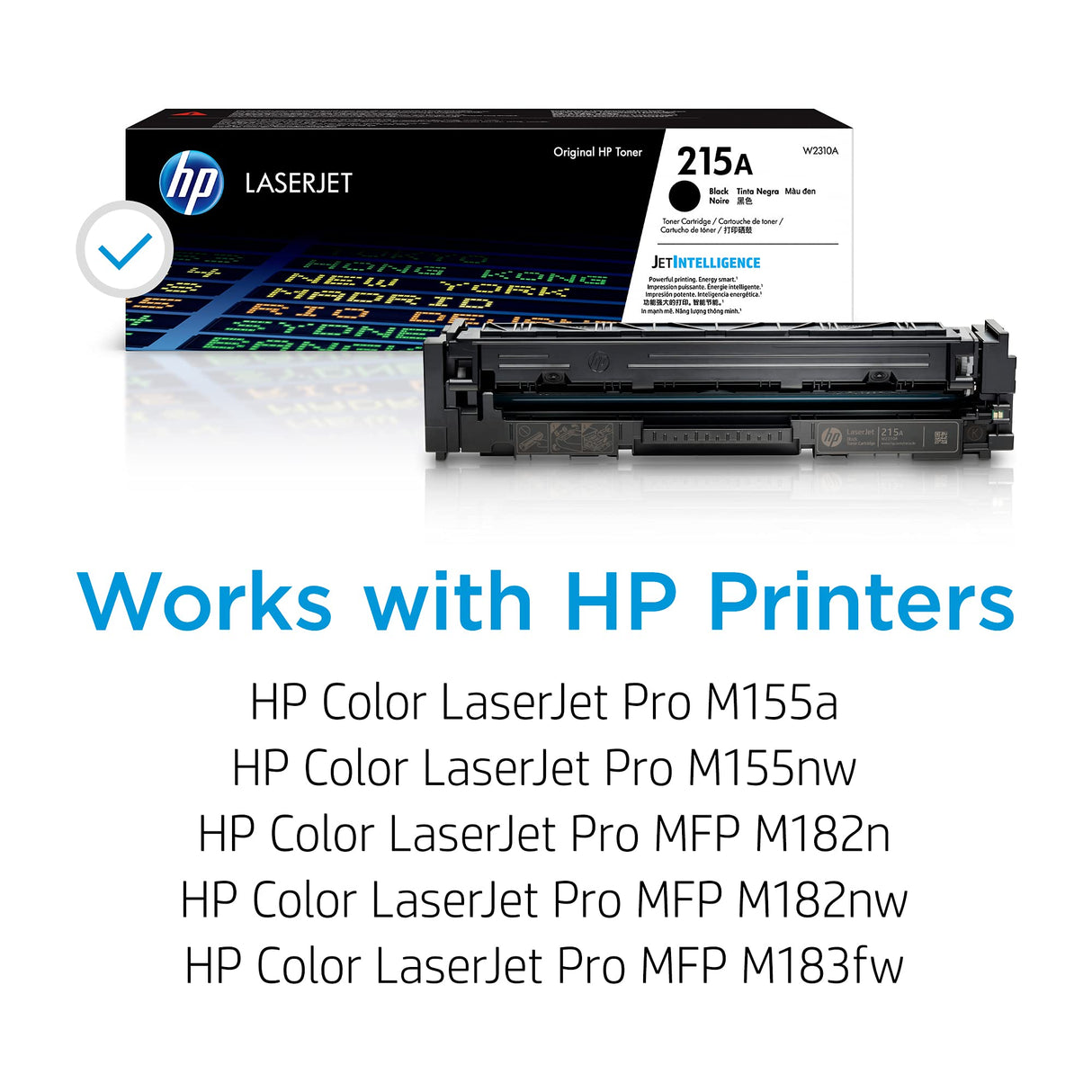 HP 215A Black Toner Cartridge | Works with HP Color LaserJet Pro M155, HP Color LaserJet Pro MFP M182, M183 Series | W2310A HP