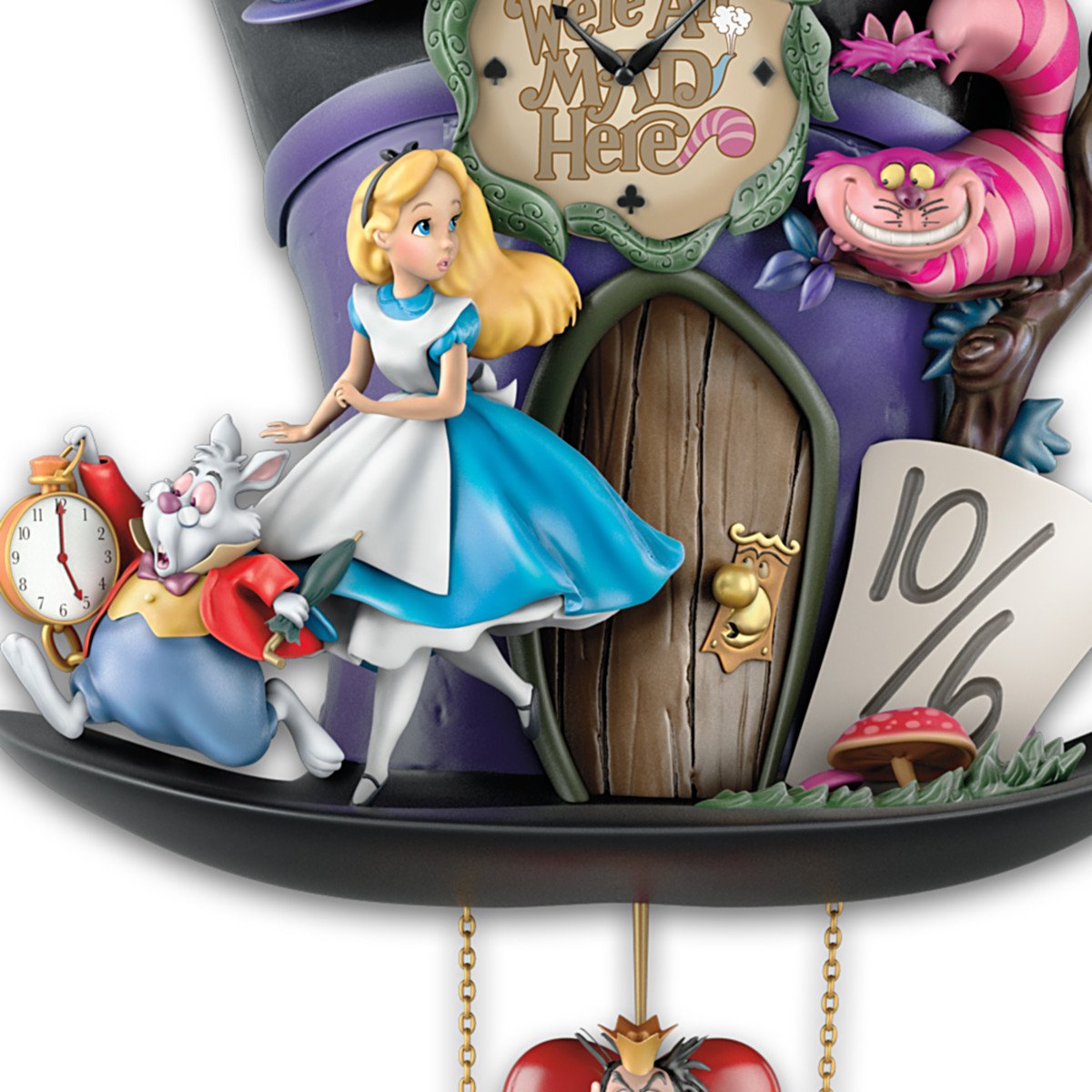 The Bradford Exchange Disney Alice in Wonderland Mad Hatter Light Up Cuckoo Clock The Bradford Exchange